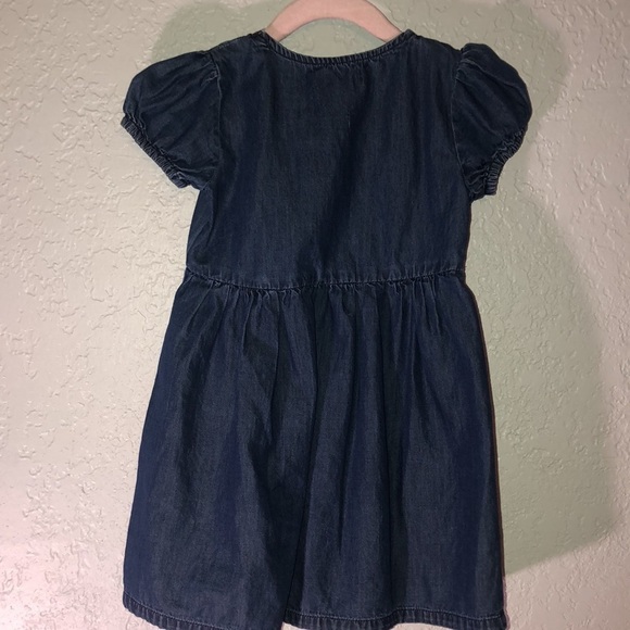 Sweet Magnolia Blue Denim Dress 3T With White And Burgundy Tassels - Picture 7 of 7